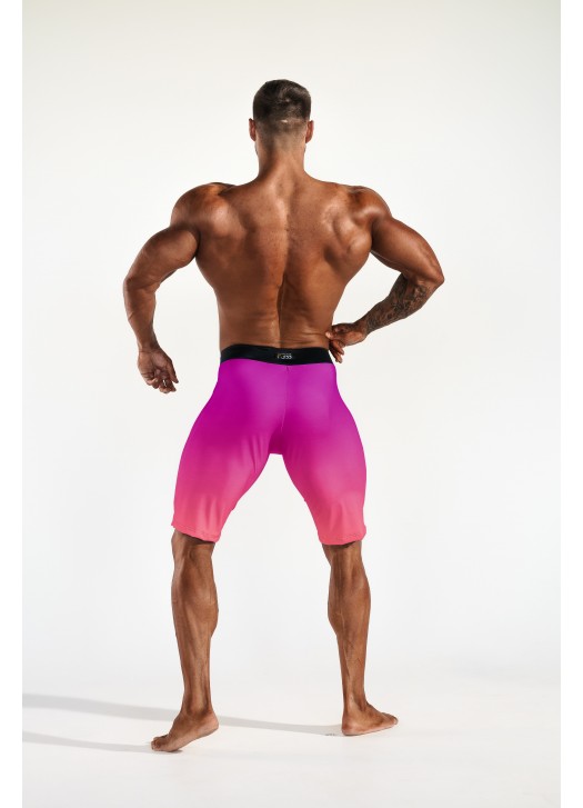 Men's Physique súťažné plavky - Purple & Pink (basic)